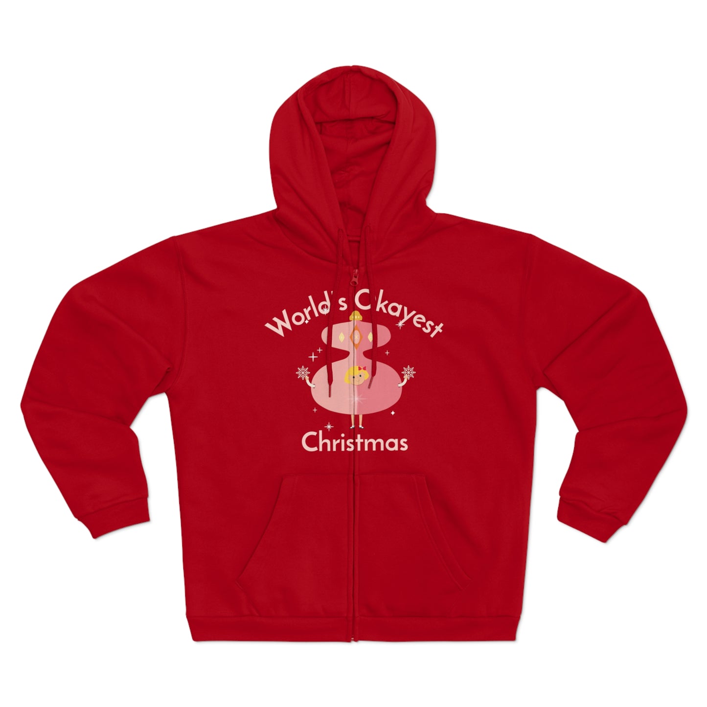 World's Okayest Christmas Zip Hoodie