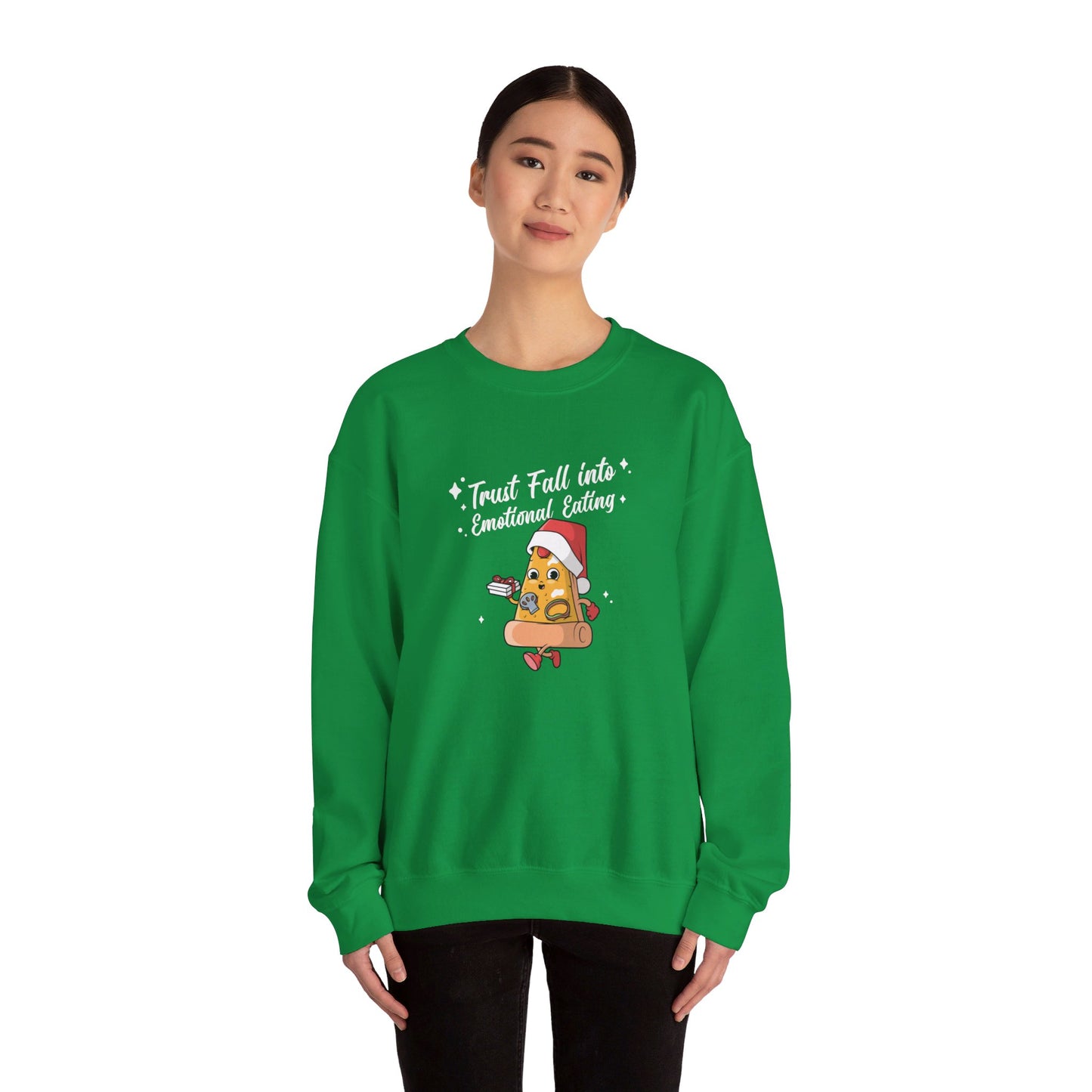 Trust Fall Emotional Eating Christmas Sweatshirt