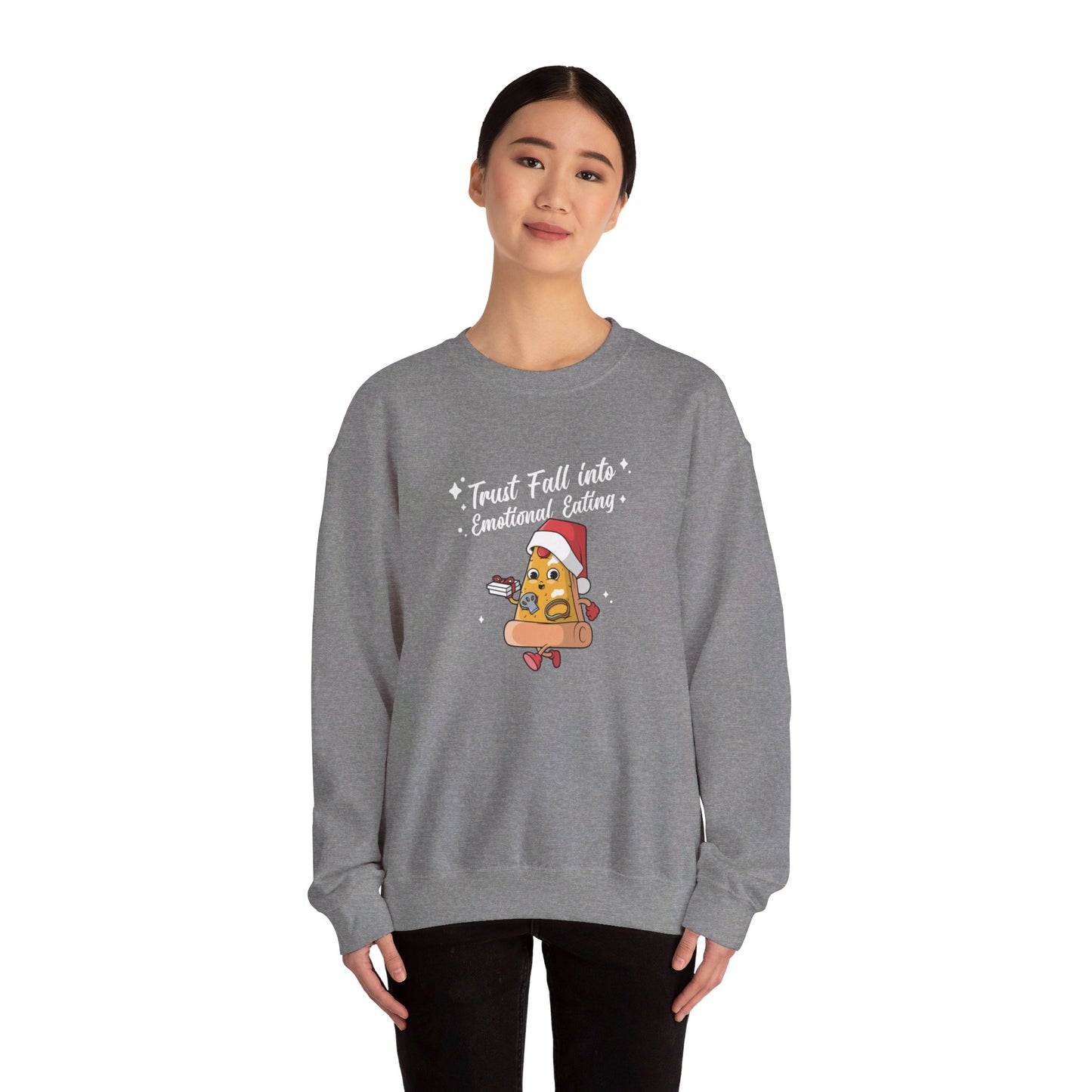 Trust Fall Emotional Eating Christmas Sweatshirt