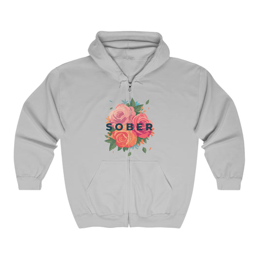 Sober Full Zip Hooded Sweatshirt