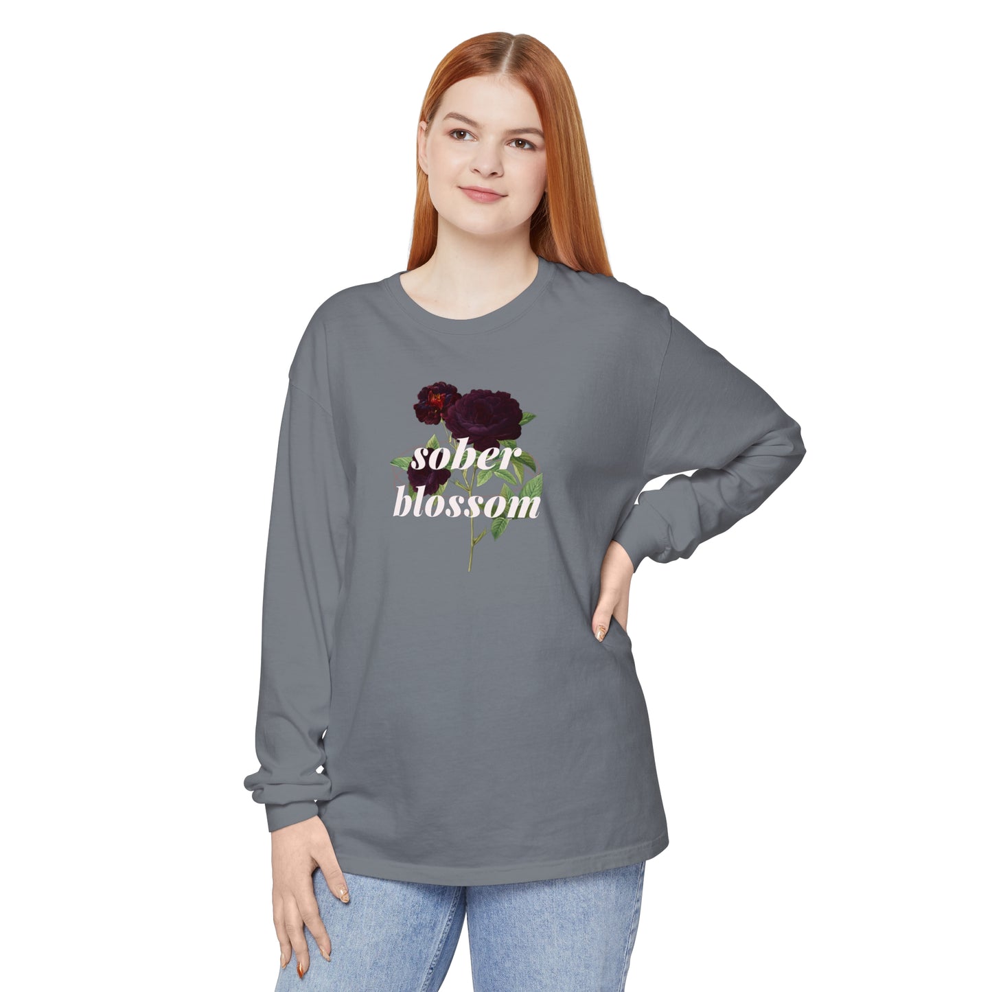 Sober Blossom Long Sleeve T-Shirt