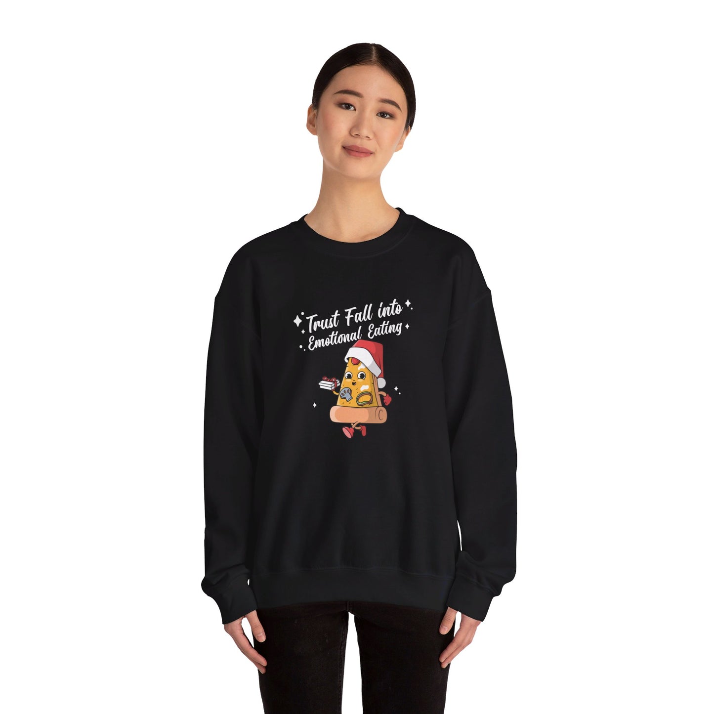 Trust Fall Emotional Eating Christmas Sweatshirt