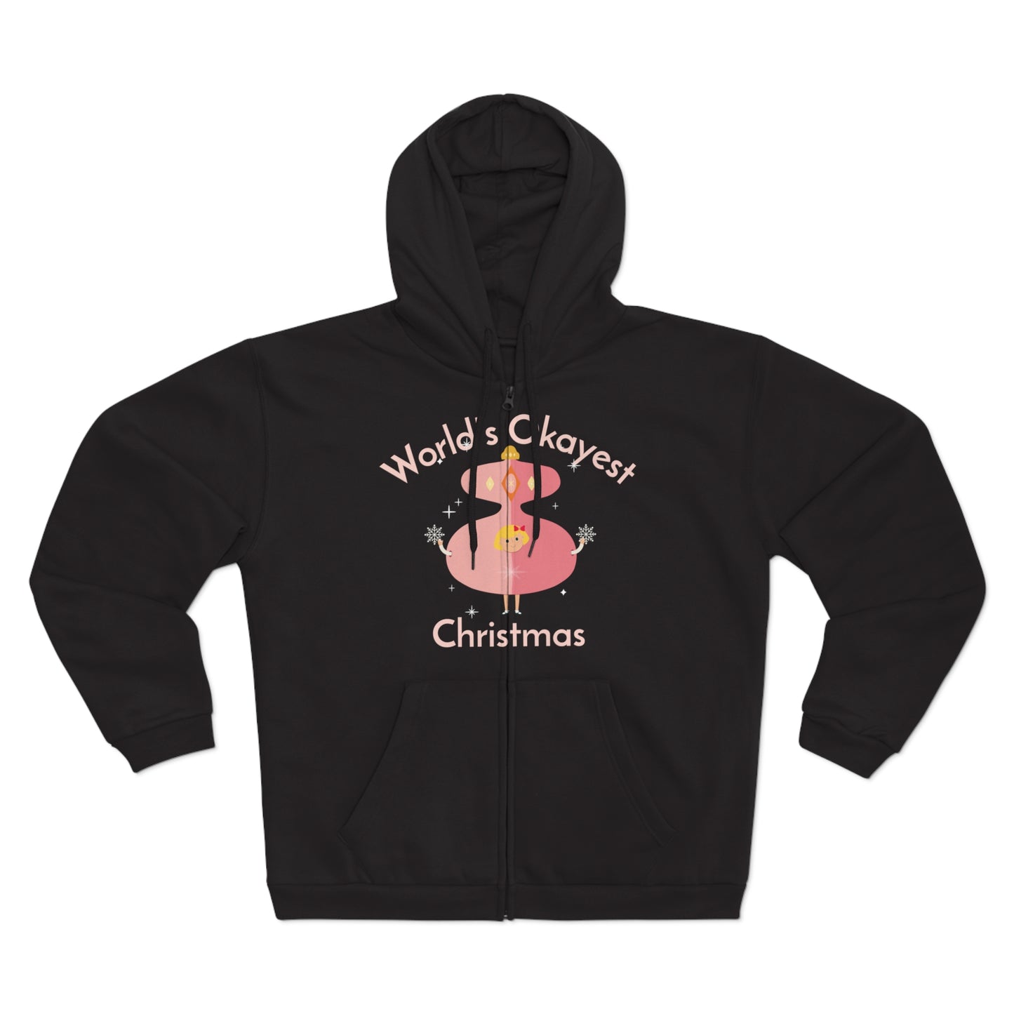 World's Okayest Christmas Zip Hoodie