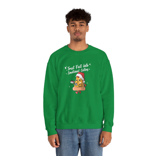 Trust Fall Emotional Eating Christmas Sweatshirt