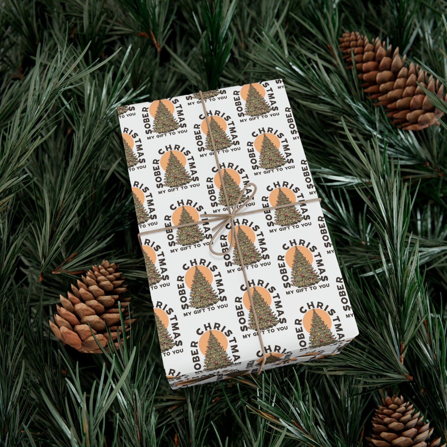 Sober Christmas Gift Wrap Papers