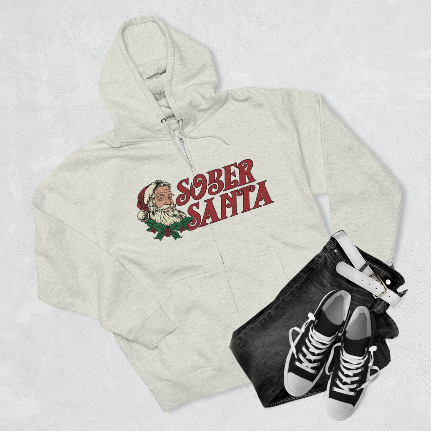 Sober Santa Zip Hoodie