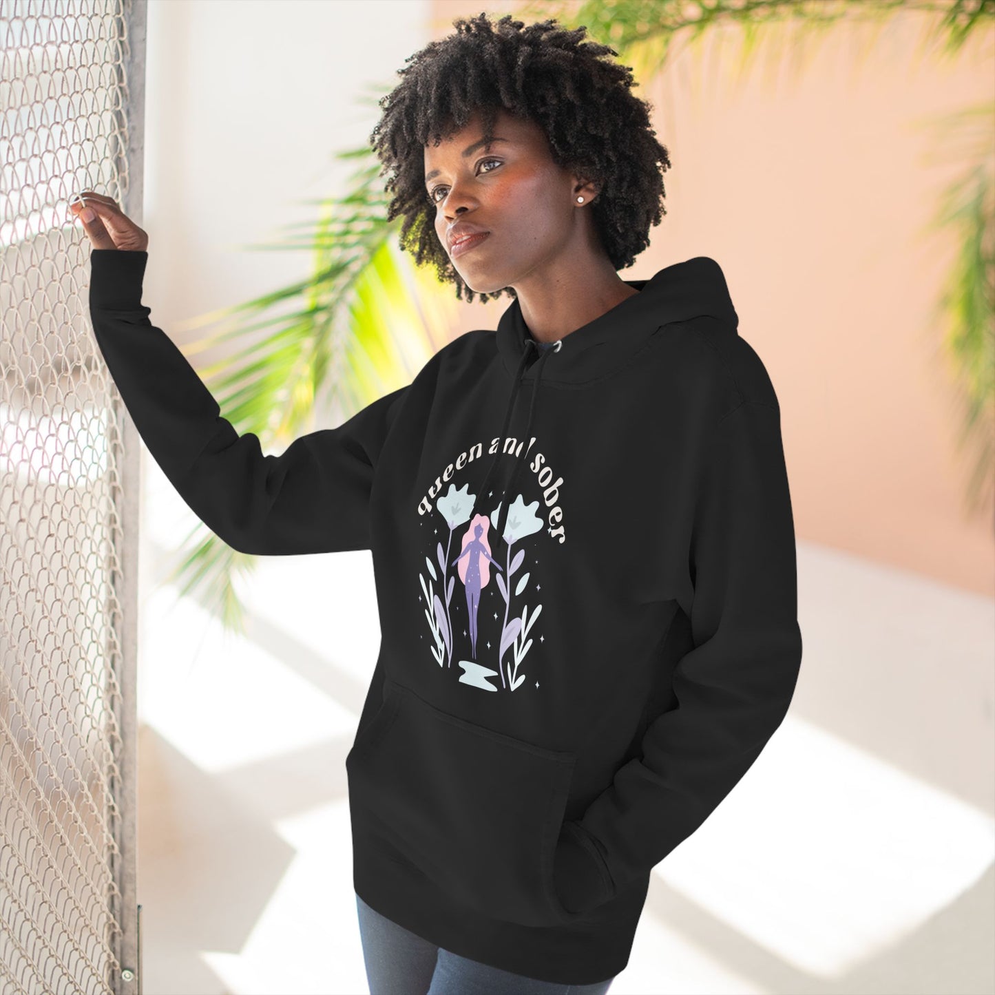 Queen and Sober Fleece Hoodie