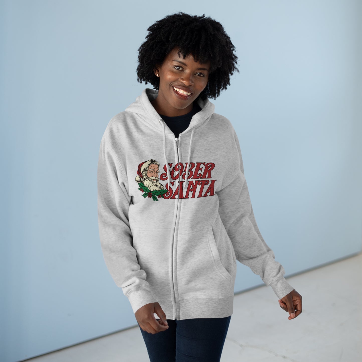 Sober Santa Zip Hoodie