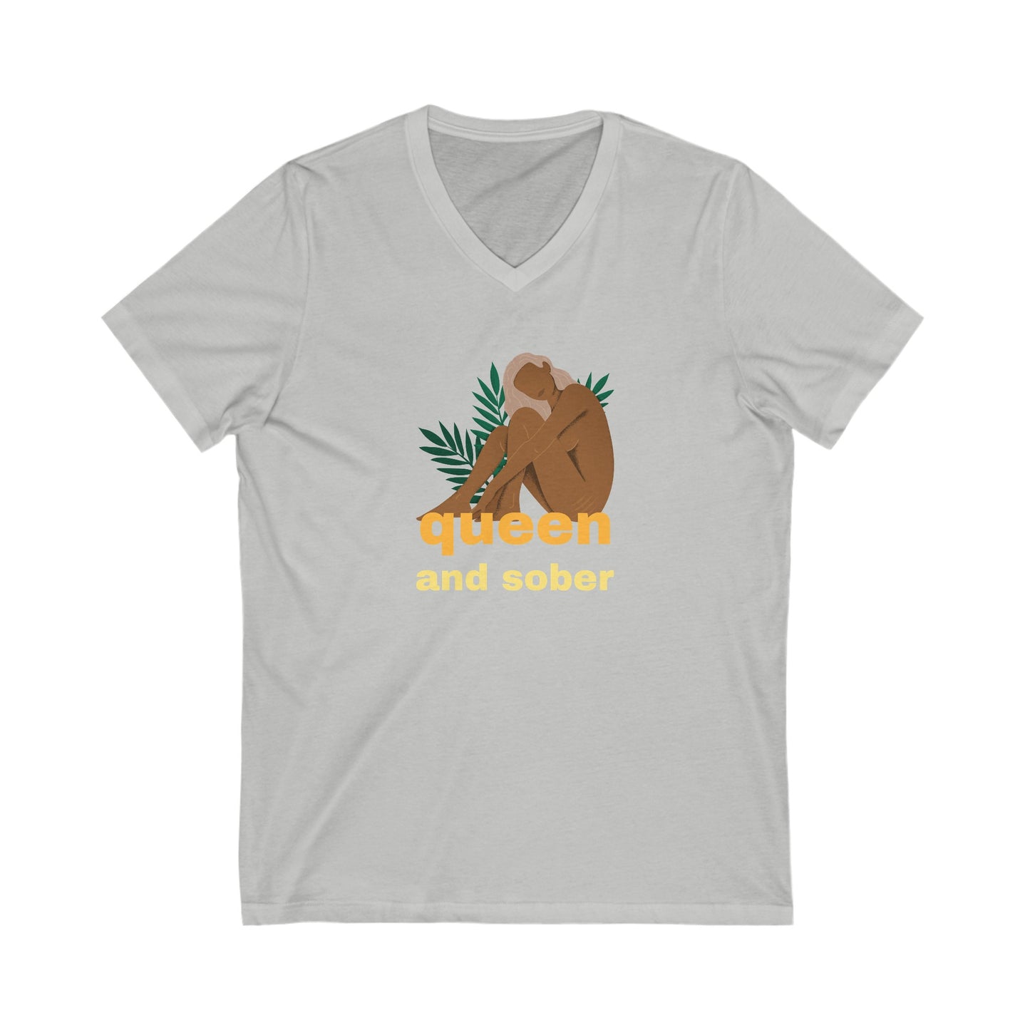 Queen and Sober V-Neck Tee