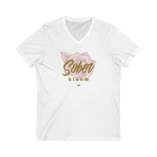 Sober Bloom V-Neck Tee