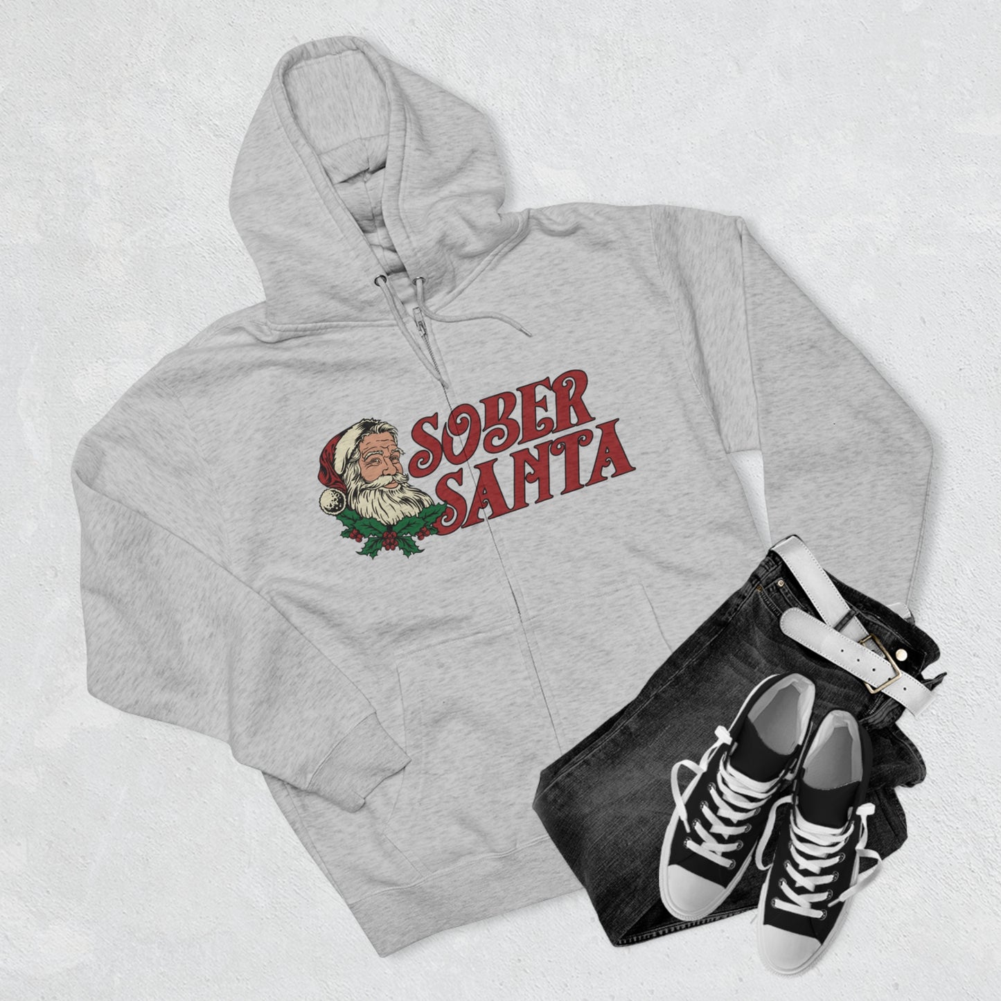 Sober Santa Zip Hoodie