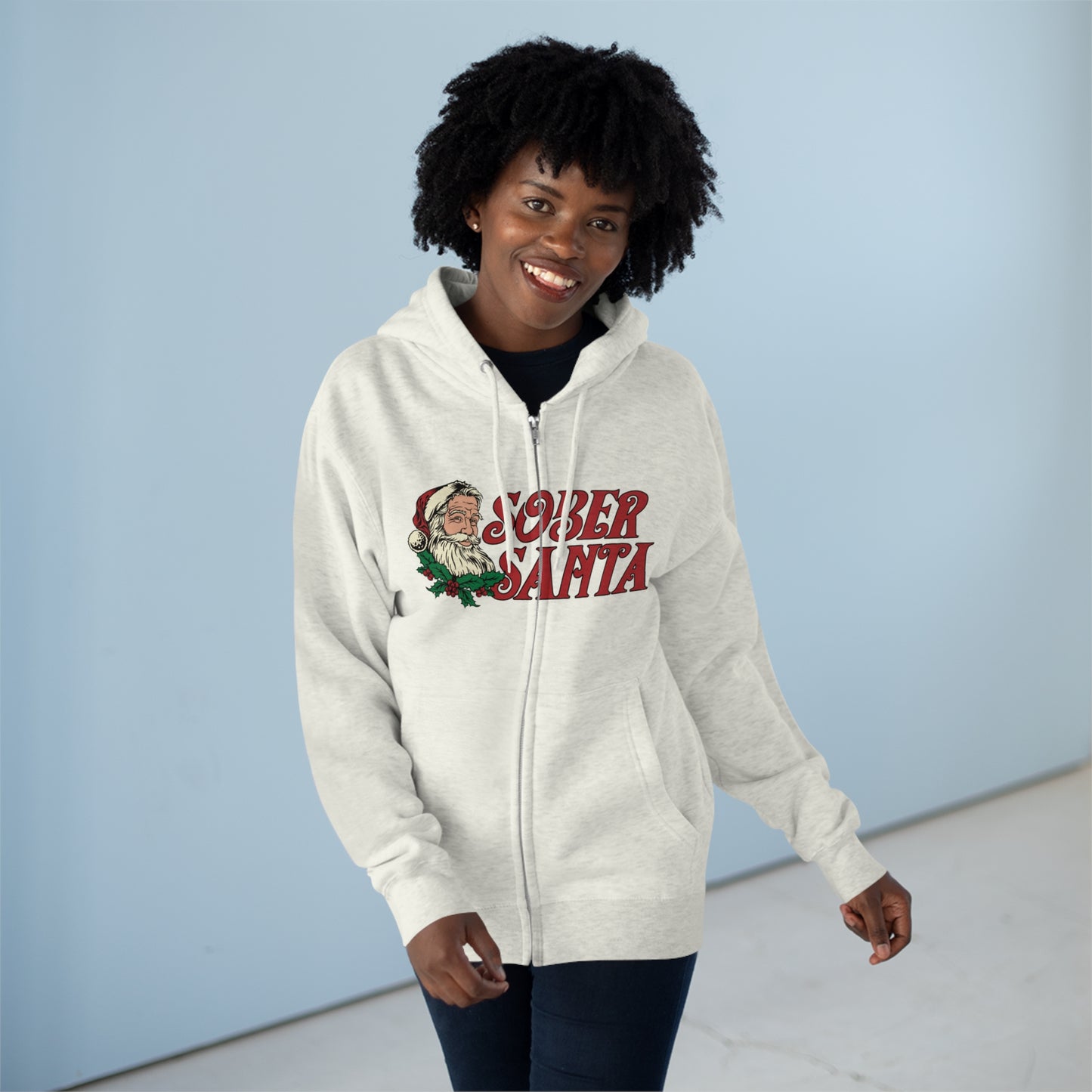 Sober Santa Zip Hoodie