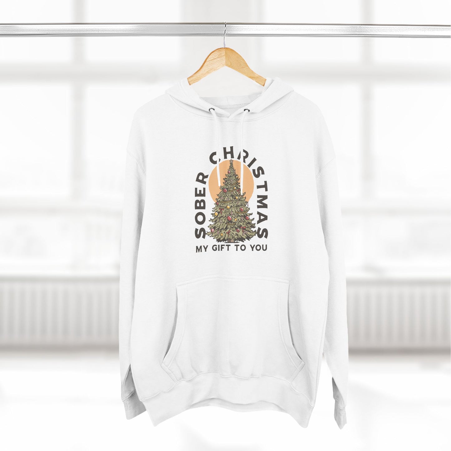 Sober Christmas Three-Panel Fleece Hoodie