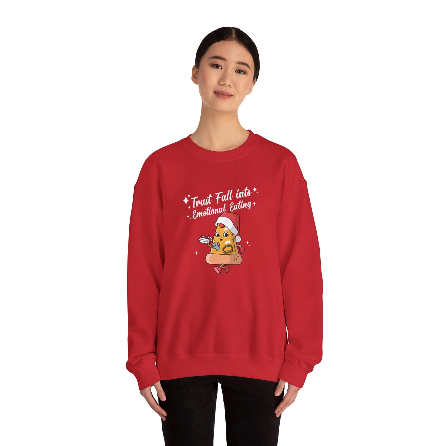 Trust Fall Emotional Eating Christmas Sweatshirt