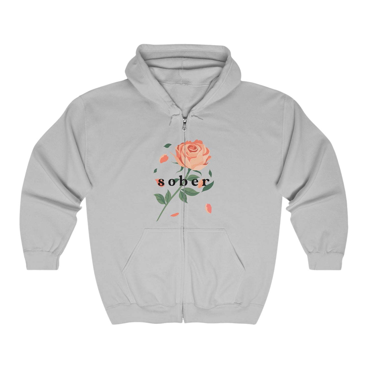 Sober Full Zip Hooded Sweatshirt