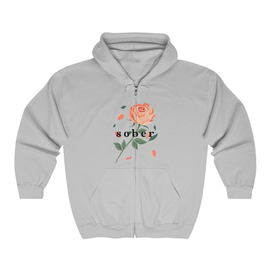 Sober Full Zip Hooded Sweatshirt