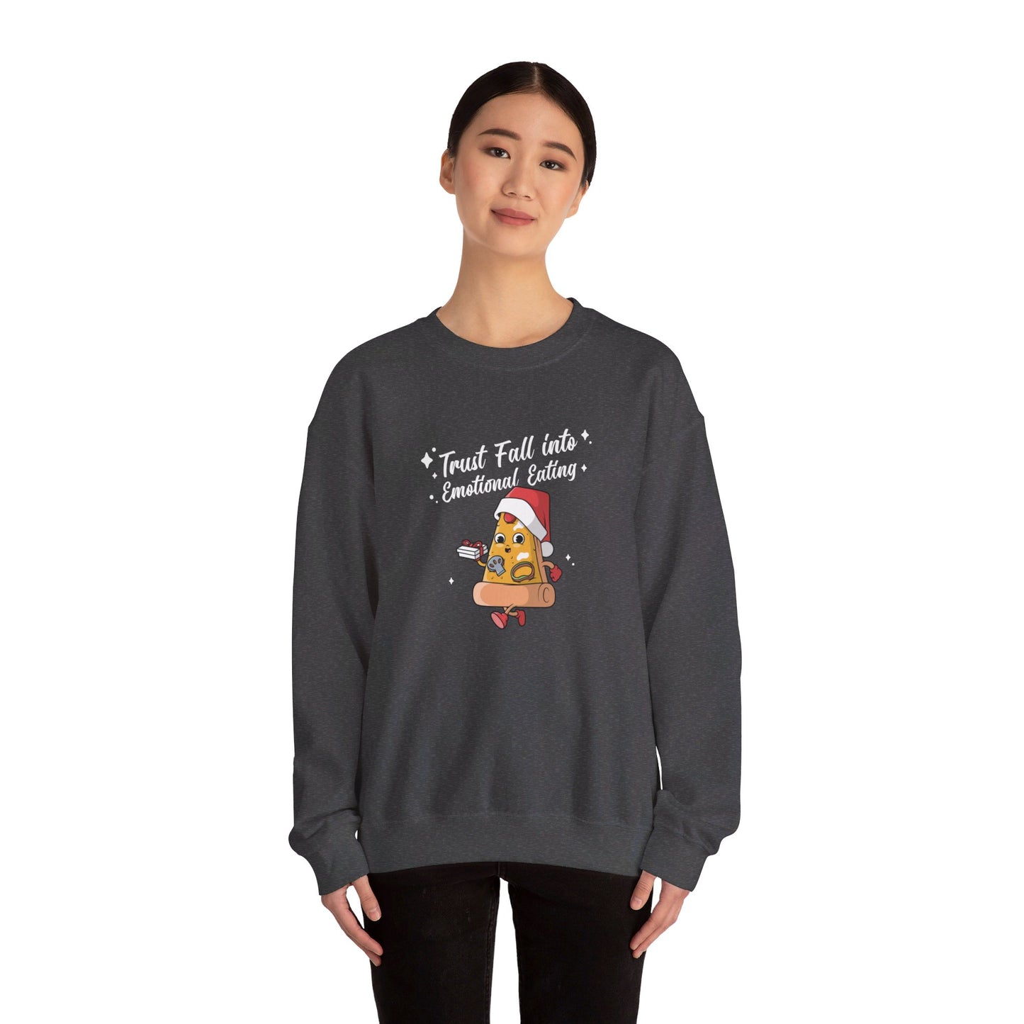 Trust Fall Emotional Eating Christmas Sweatshirt