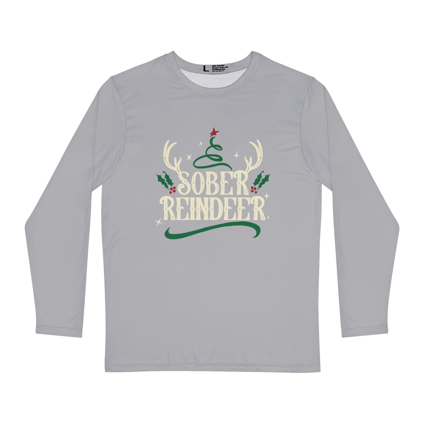 Sober Reindeer Men's Long Sleeve Shirt