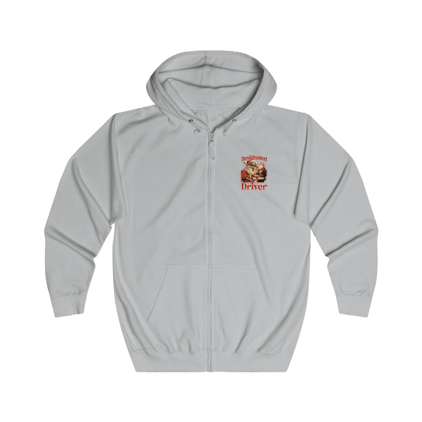 Designated Driver (Santa Detail) Full Zip Hoodie