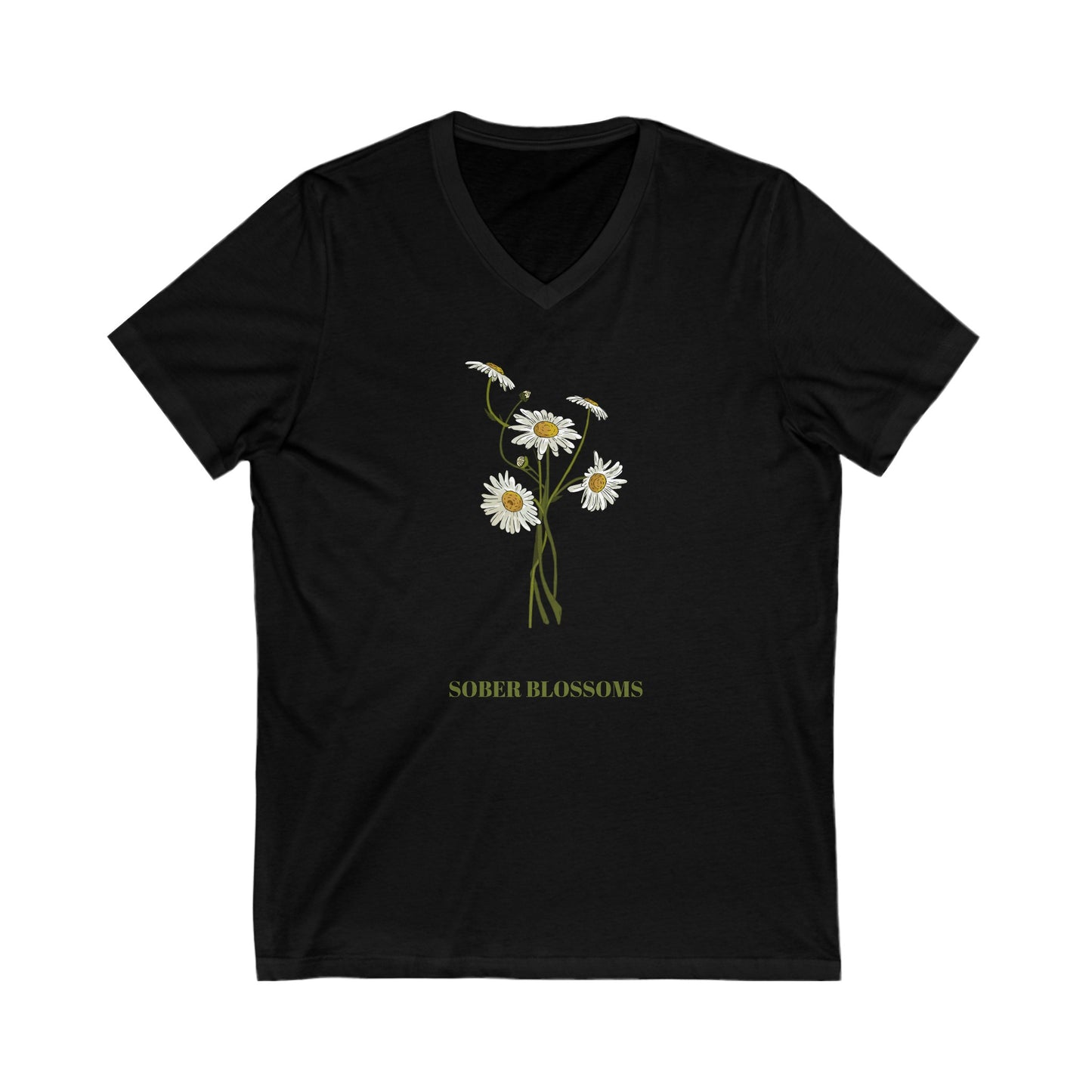 Sober Blossoms V-Neck Tee