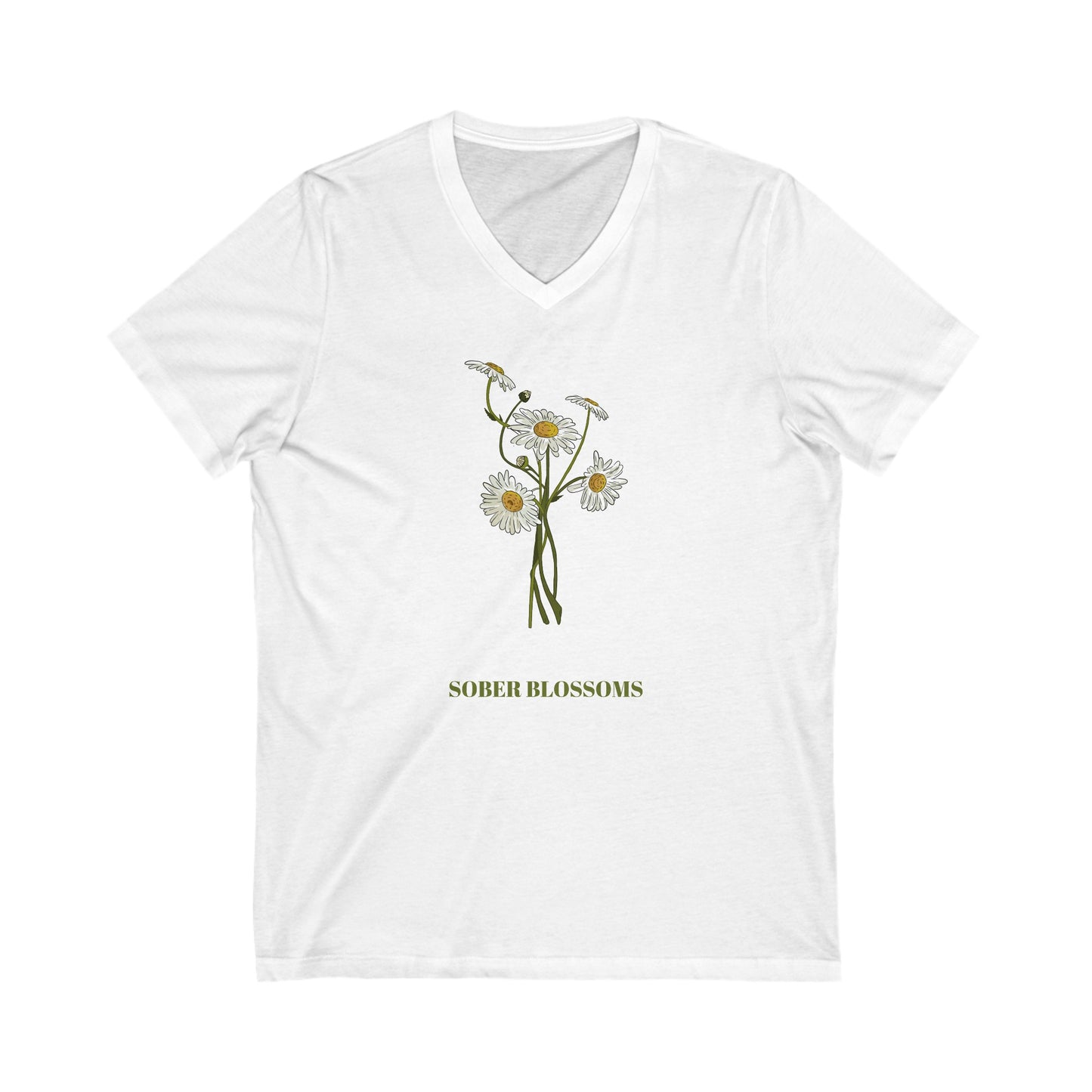 Sober Blossoms V-Neck Tee