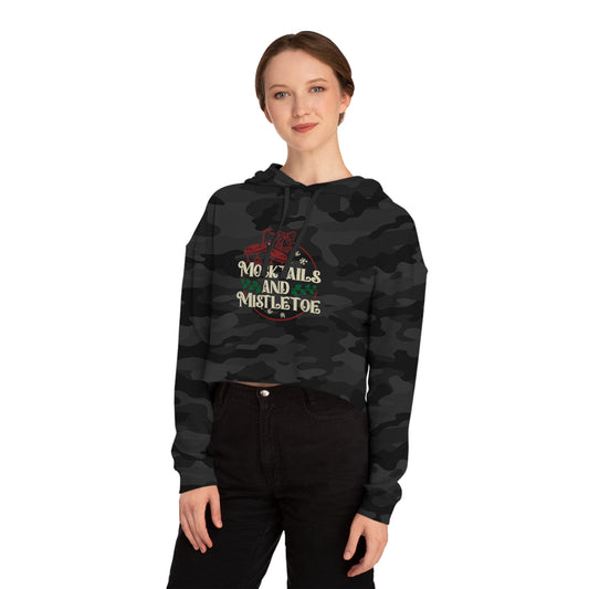 Mocktails and Mistletoe Cropped Hooded Sweatshirt