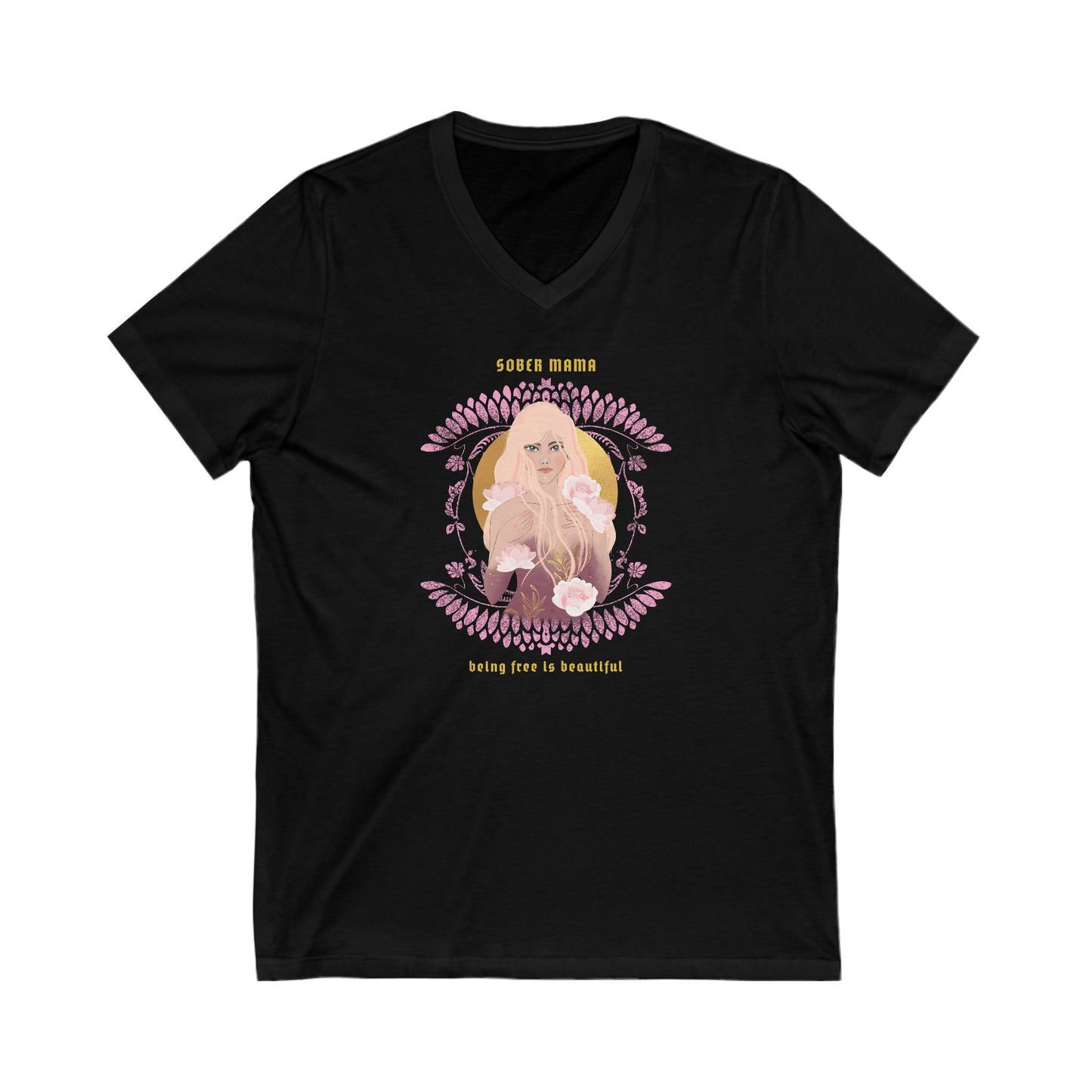 Sober Mama V-Neck Tee