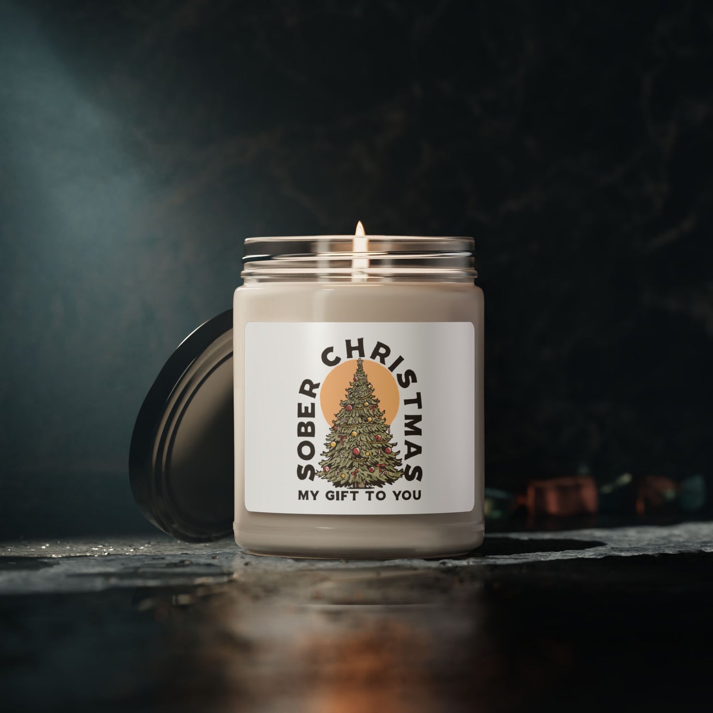 Sober Christmas Scented Soy Candle, 9oz