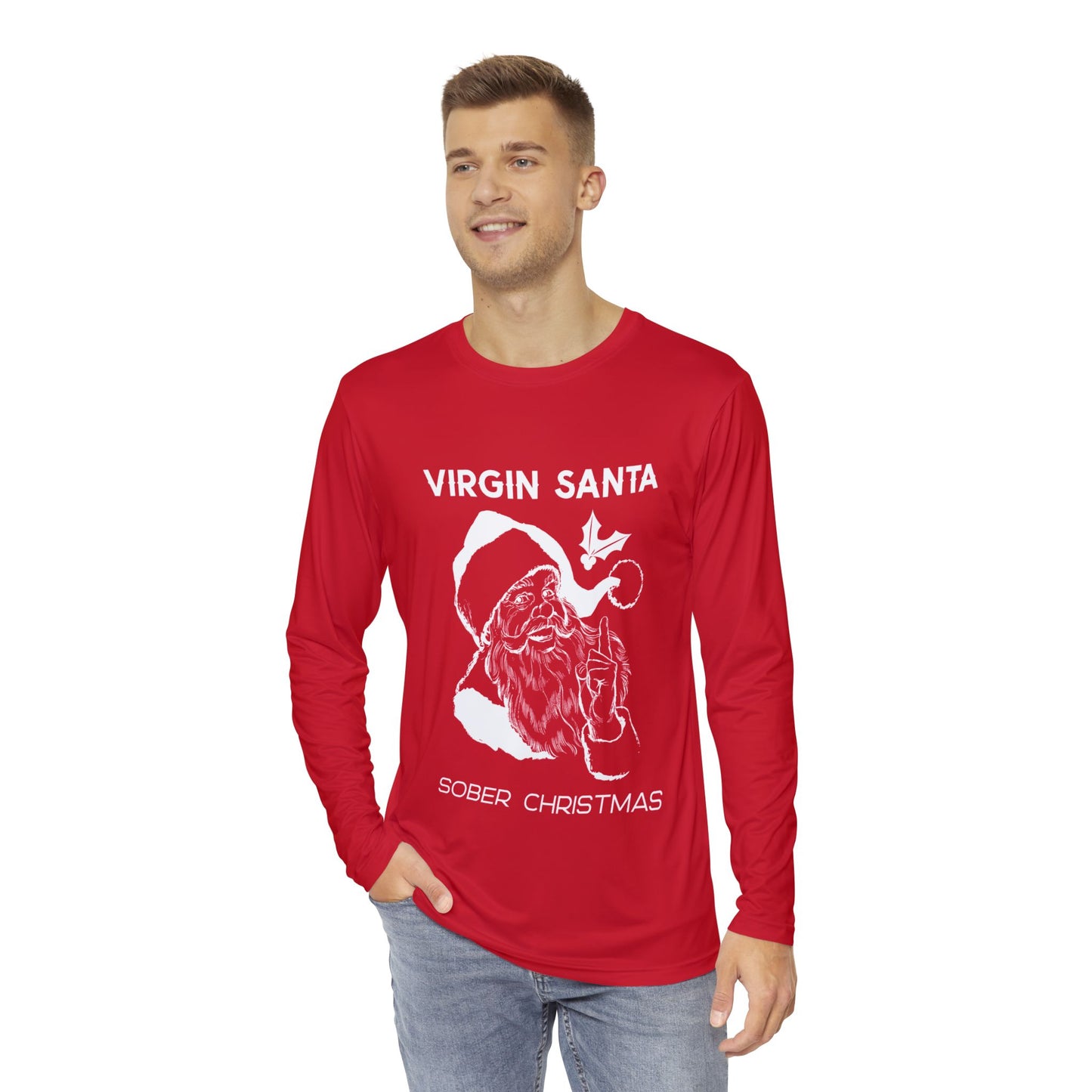 Virgin Santa Men's Long Sleeve Shirt