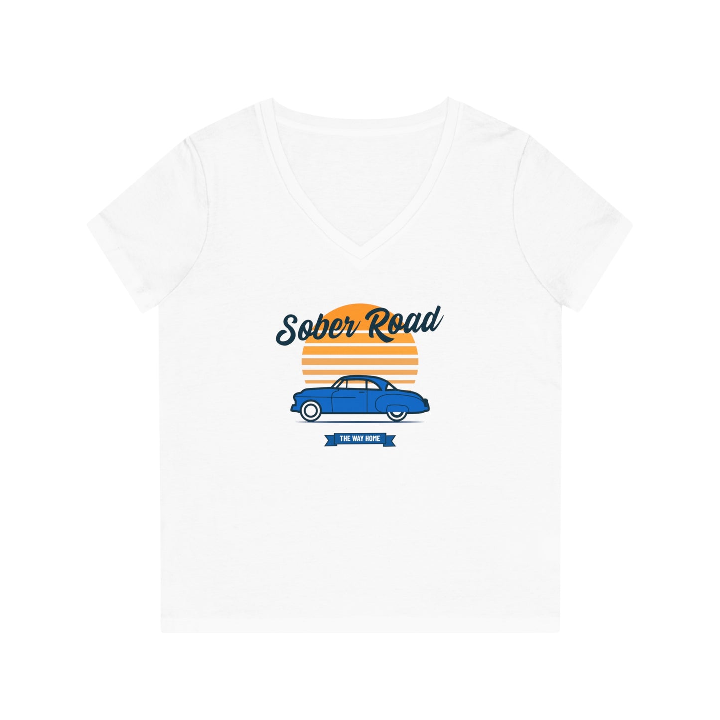 Sober Road the Way Home V-Neck T-Shirt