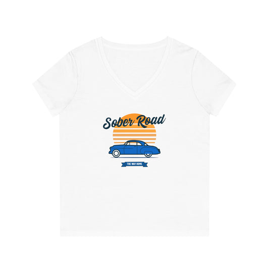 Sober Road the Way Home V-Neck T-Shirt