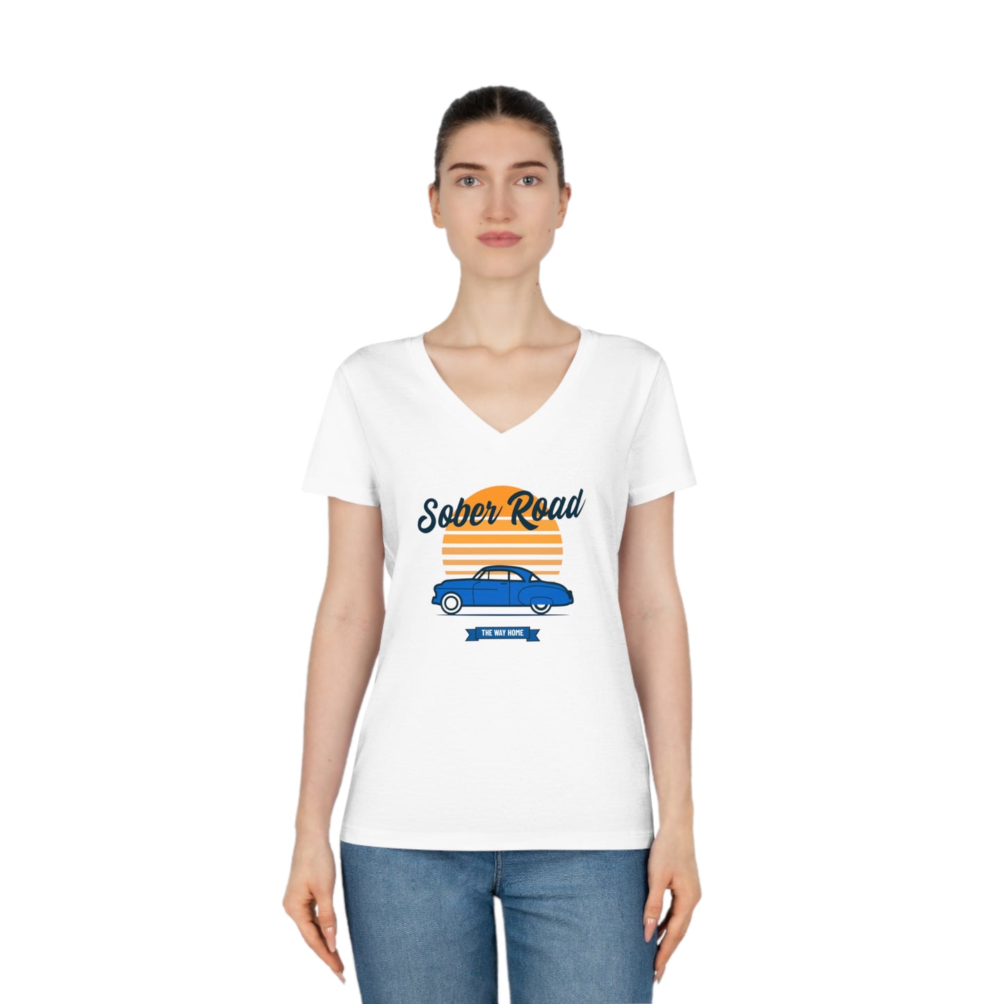 Sober Road the Way Home V-Neck T-Shirt