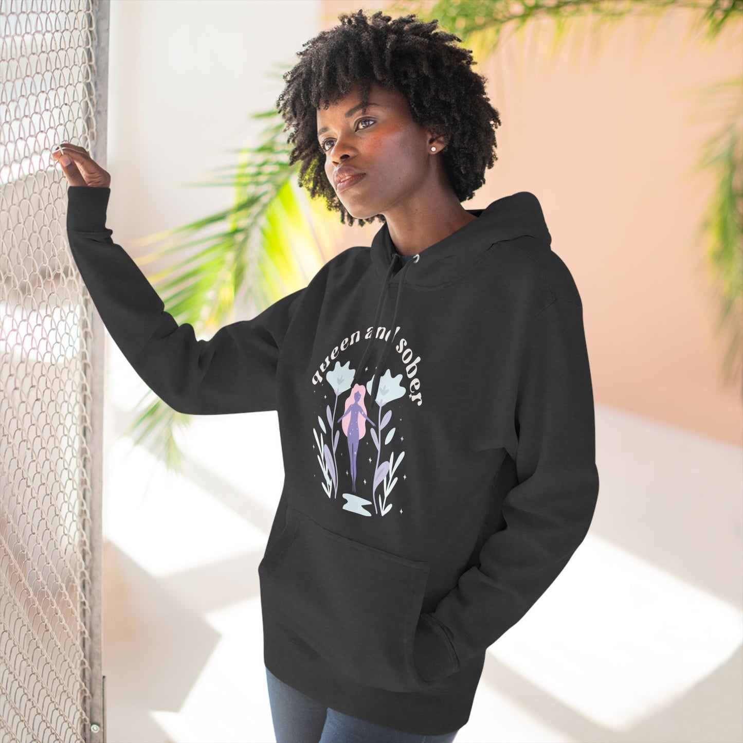 Queen and Sober Fleece Hoodie