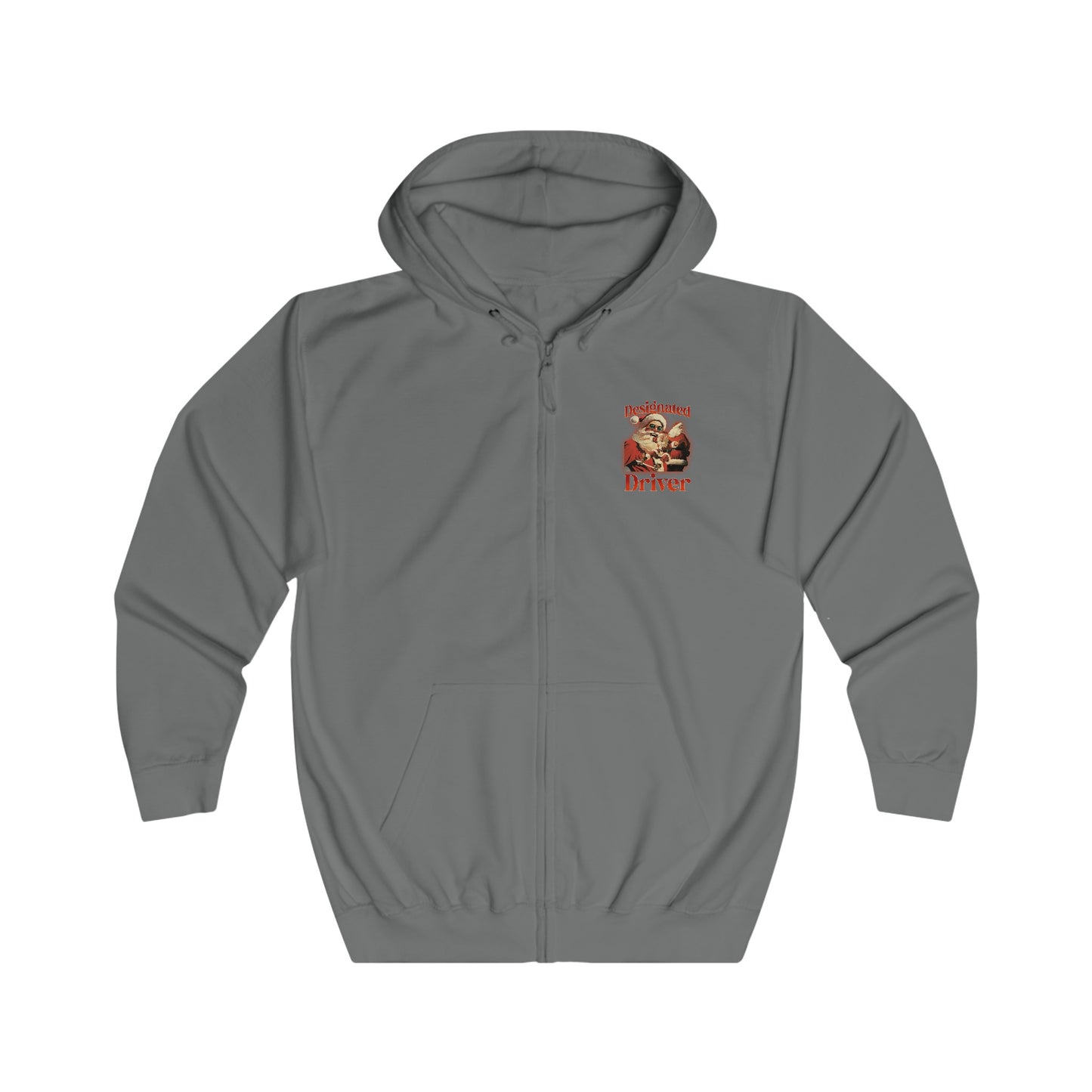 Designated Driver (Santa Detail) Full Zip Hoodie