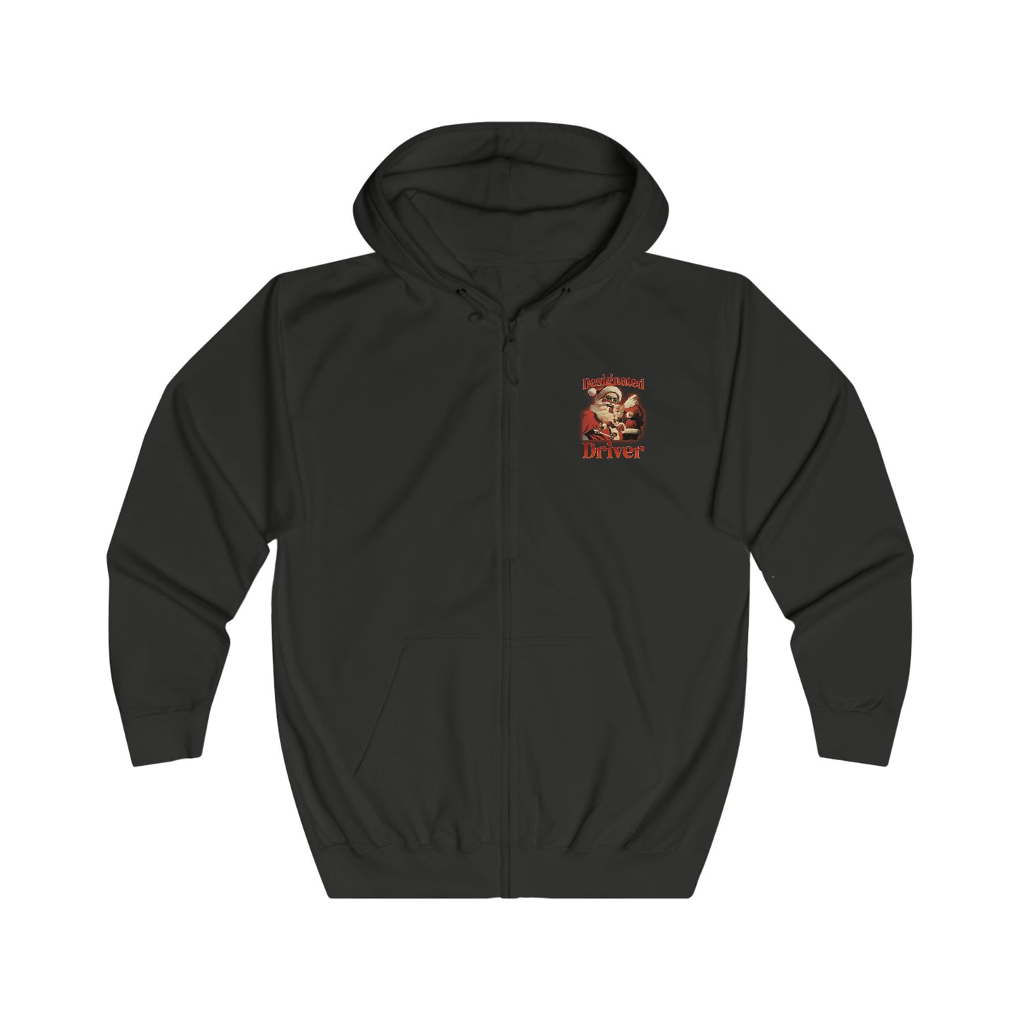 Designated Driver (Santa Detail) Full Zip Hoodie