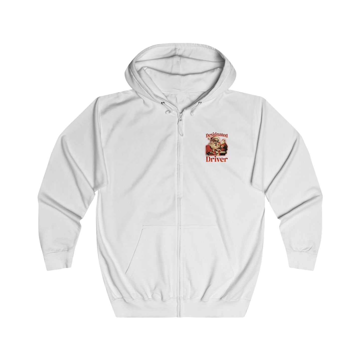 Designated Driver (Santa Detail) Full Zip Hoodie