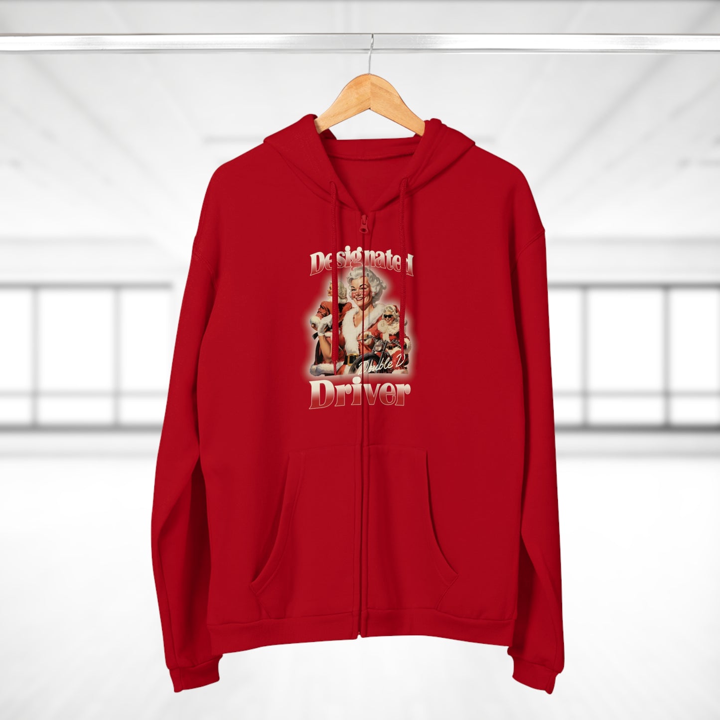 Designated Driver (Sexy Mrs. Claus) Zip Hoodie