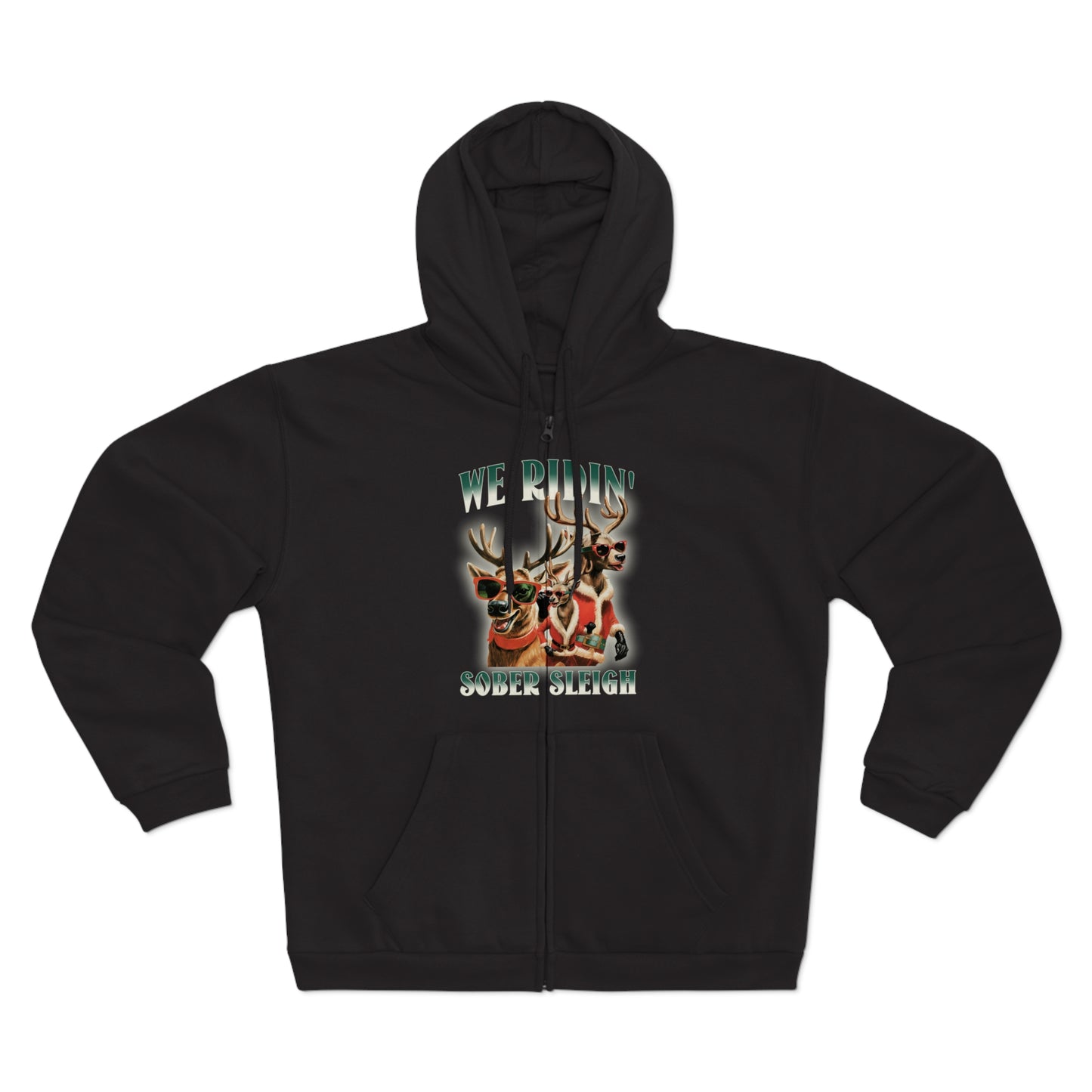 Sober Sleigh Zip Hoodie