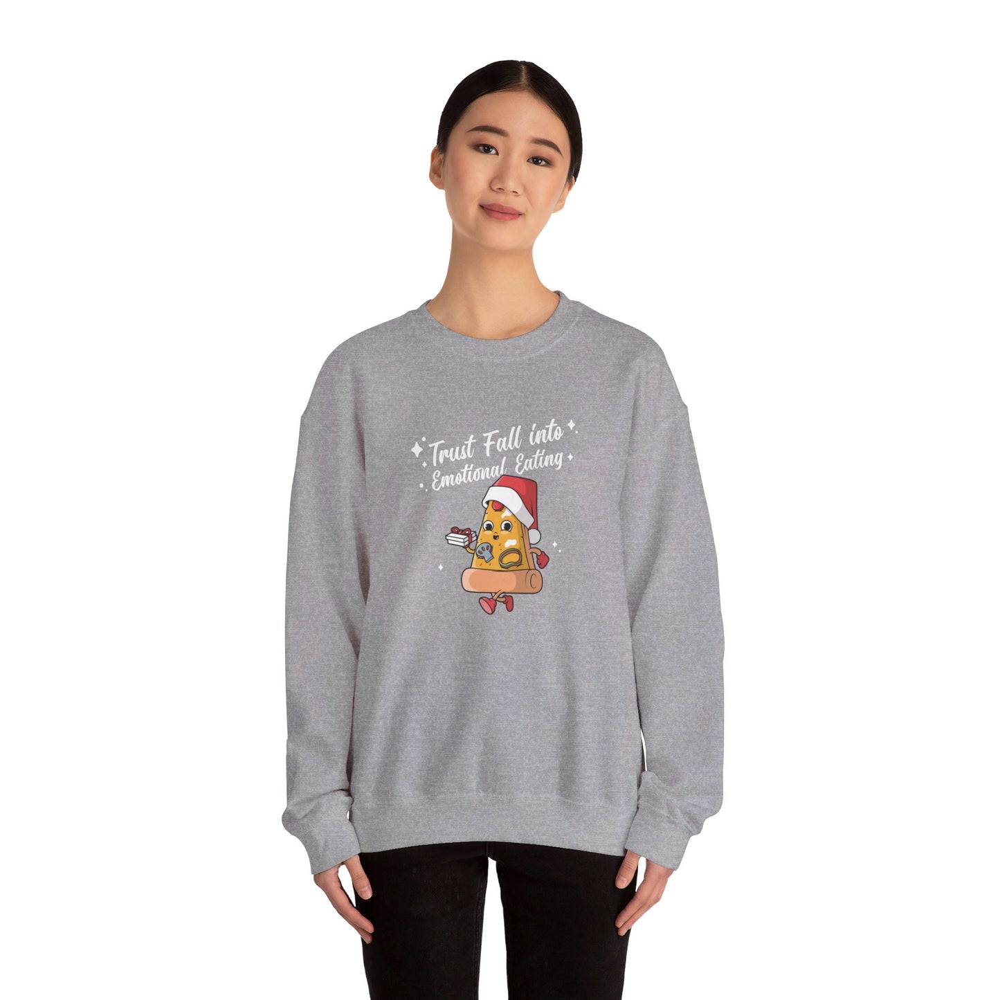 Trust Fall Emotional Eating Christmas Sweatshirt