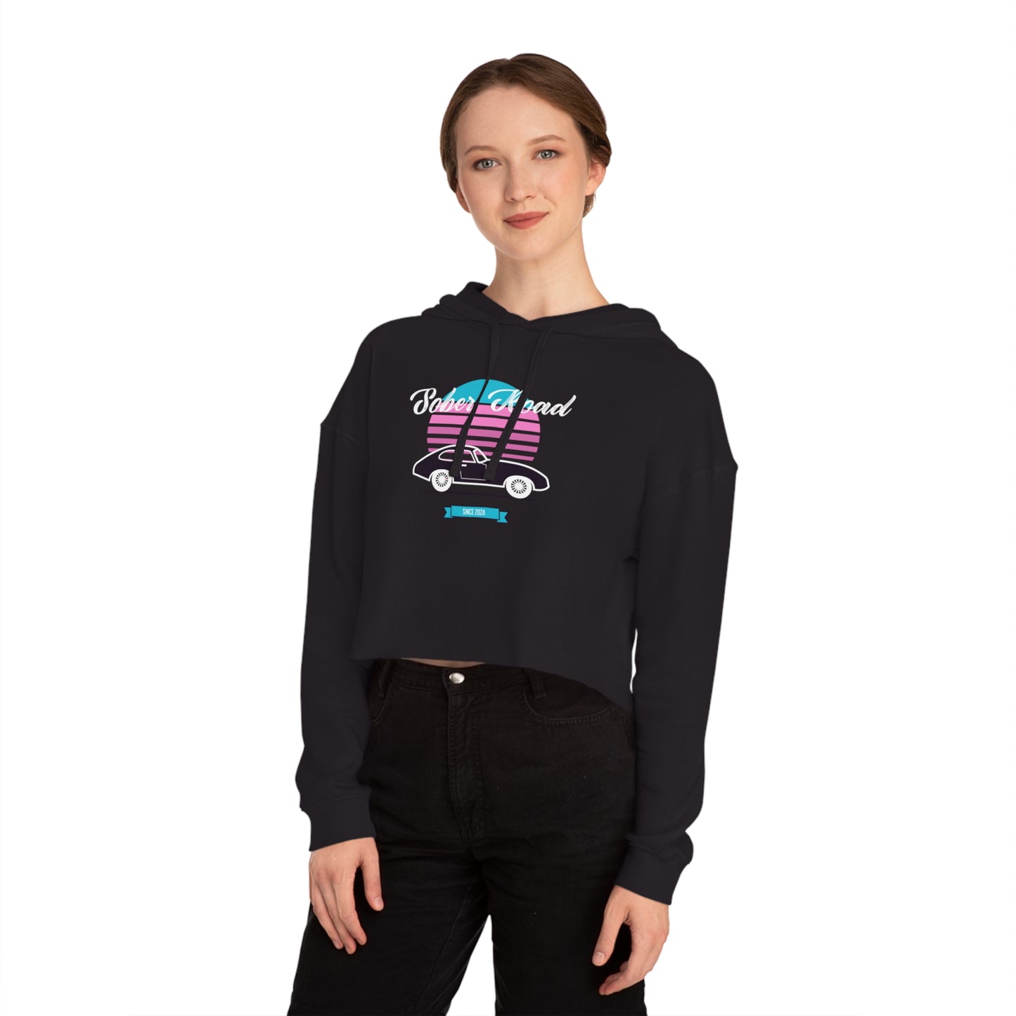 Sober Road Cropped Hooded Sweatshirt