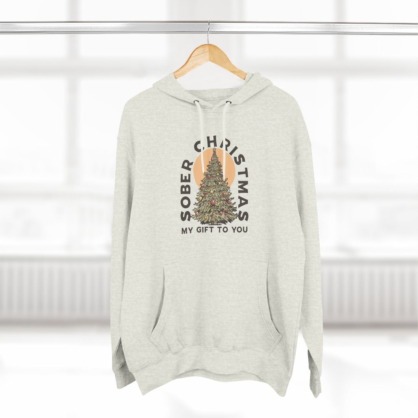 Sober Christmas Three-Panel Fleece Hoodie