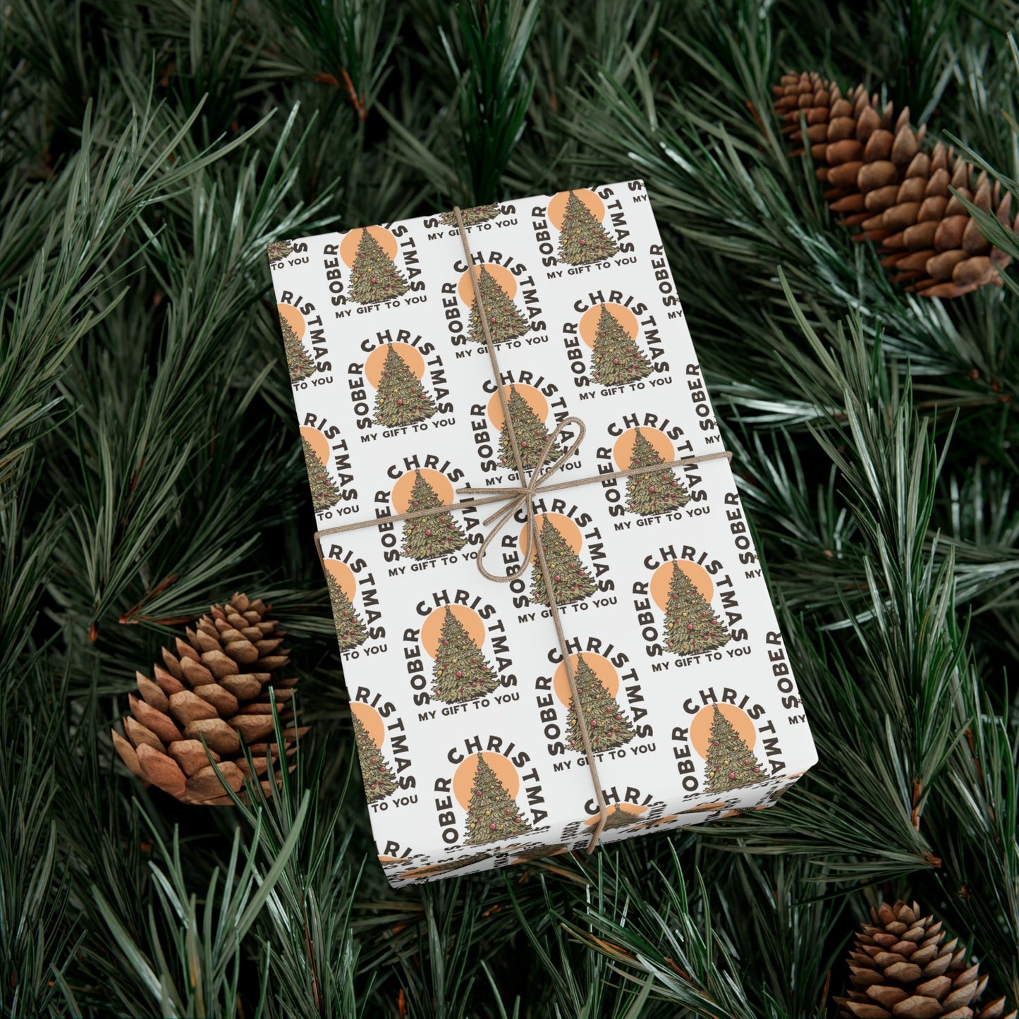 Sober Christmas Gift Wrap Papers